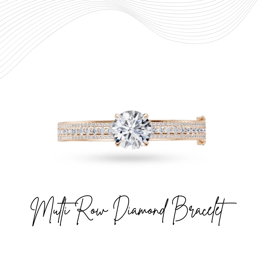 Round Brilliant Lab Grown Diamond Solitaire Hinged Bangle Bracelet