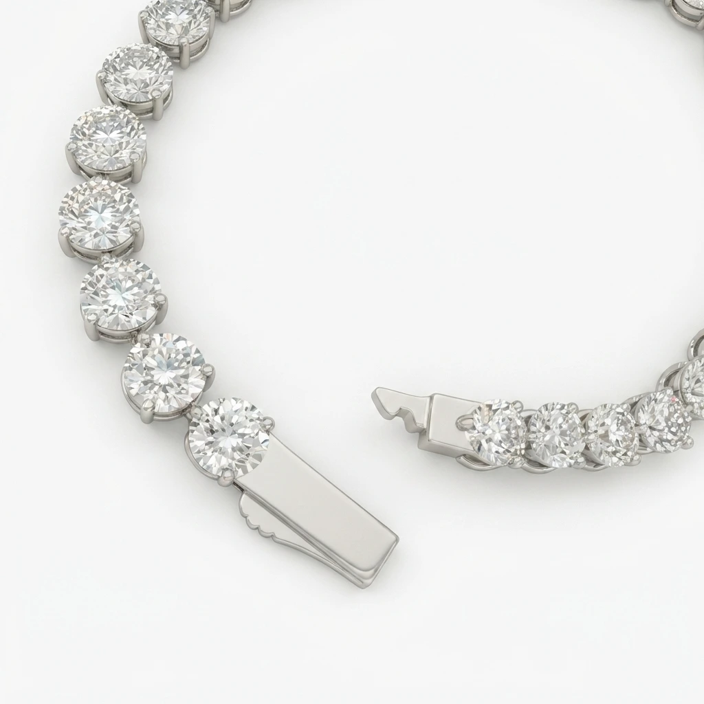 Round Cut Diamond Bracelet | Lab Grown & IGI Certified view 4