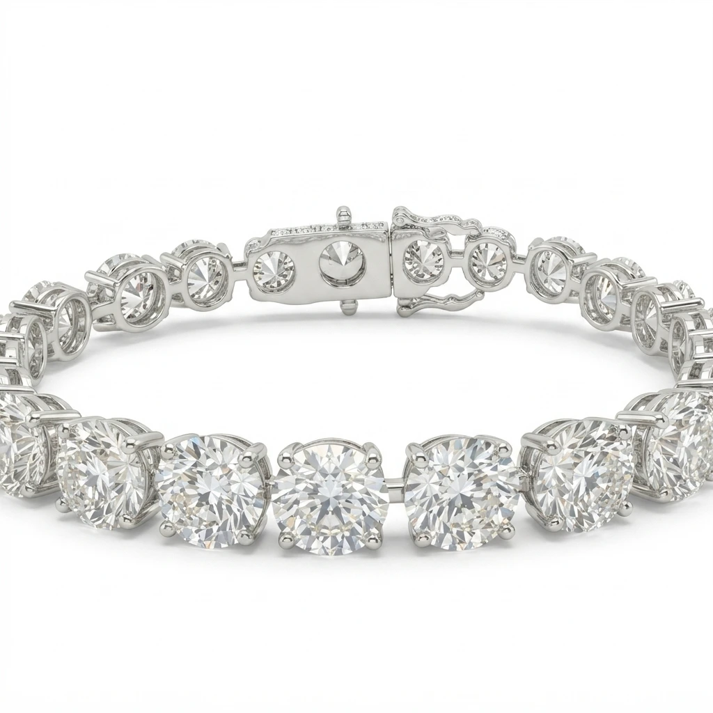 Round Cut Diamond Tennis Bracelet | IGI Certified Lab Grown view 3