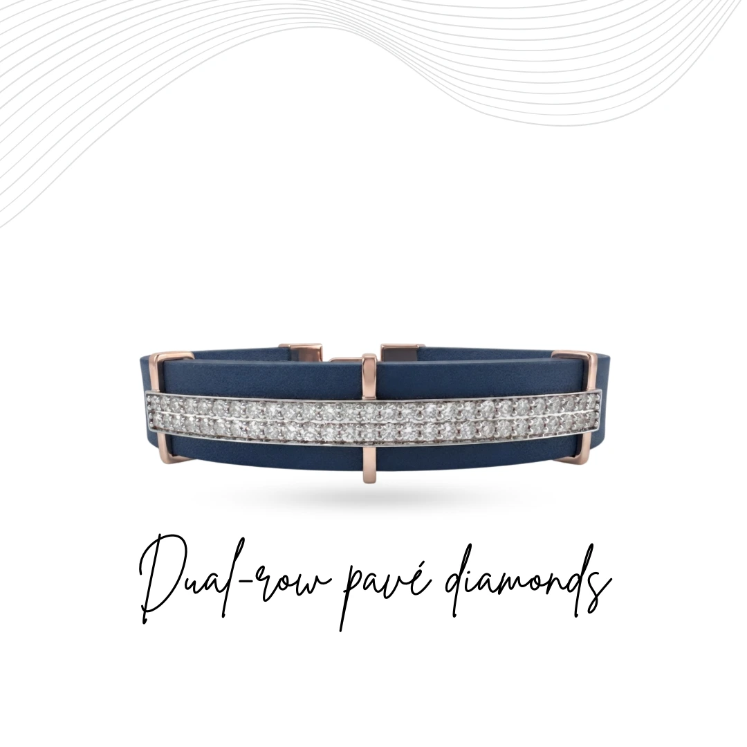 Round Diamond Belt Bracelet in Rose Gold | Fine Jewelry