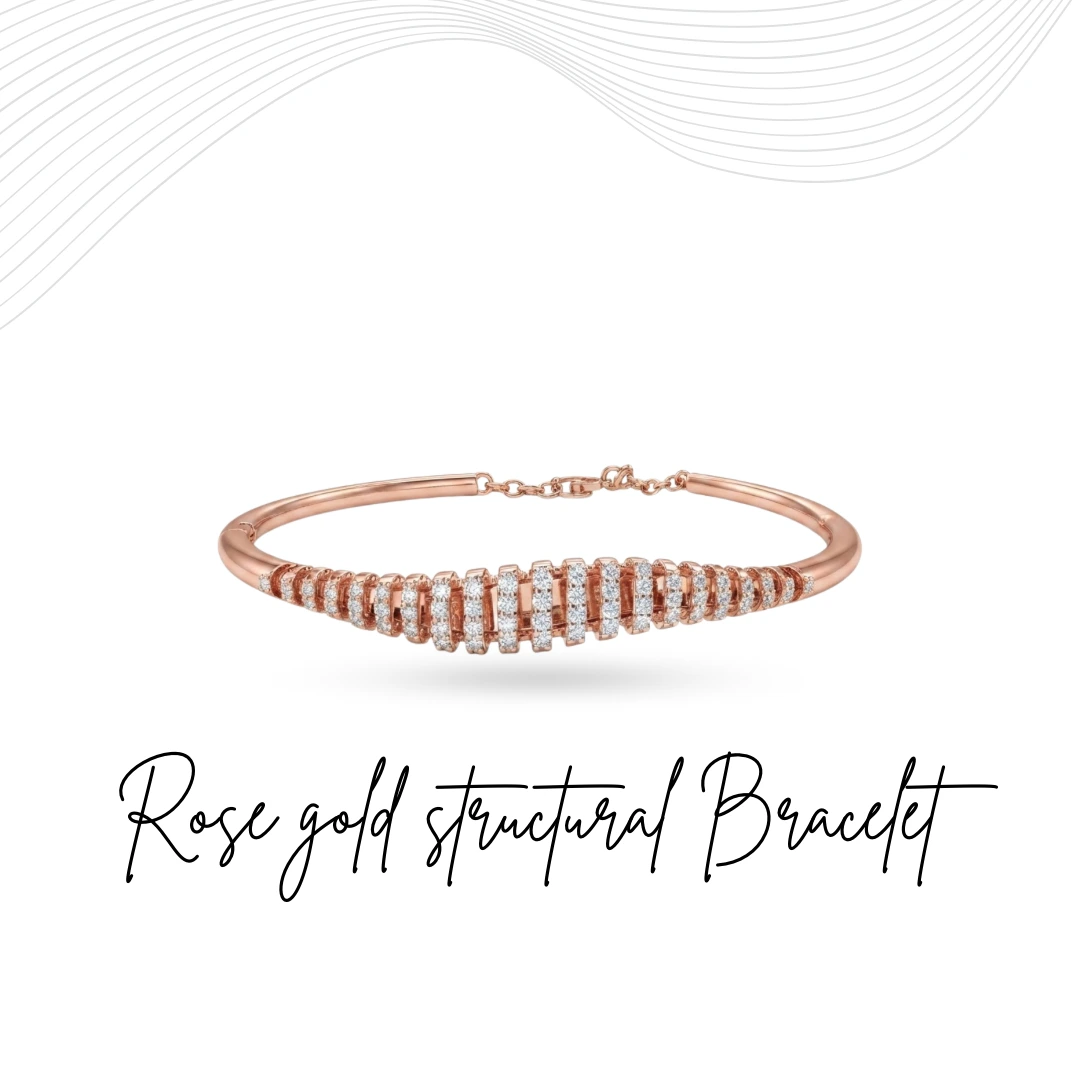 Round Diamond Bracelet in Rose Gold | Delicate Fine Jewelry