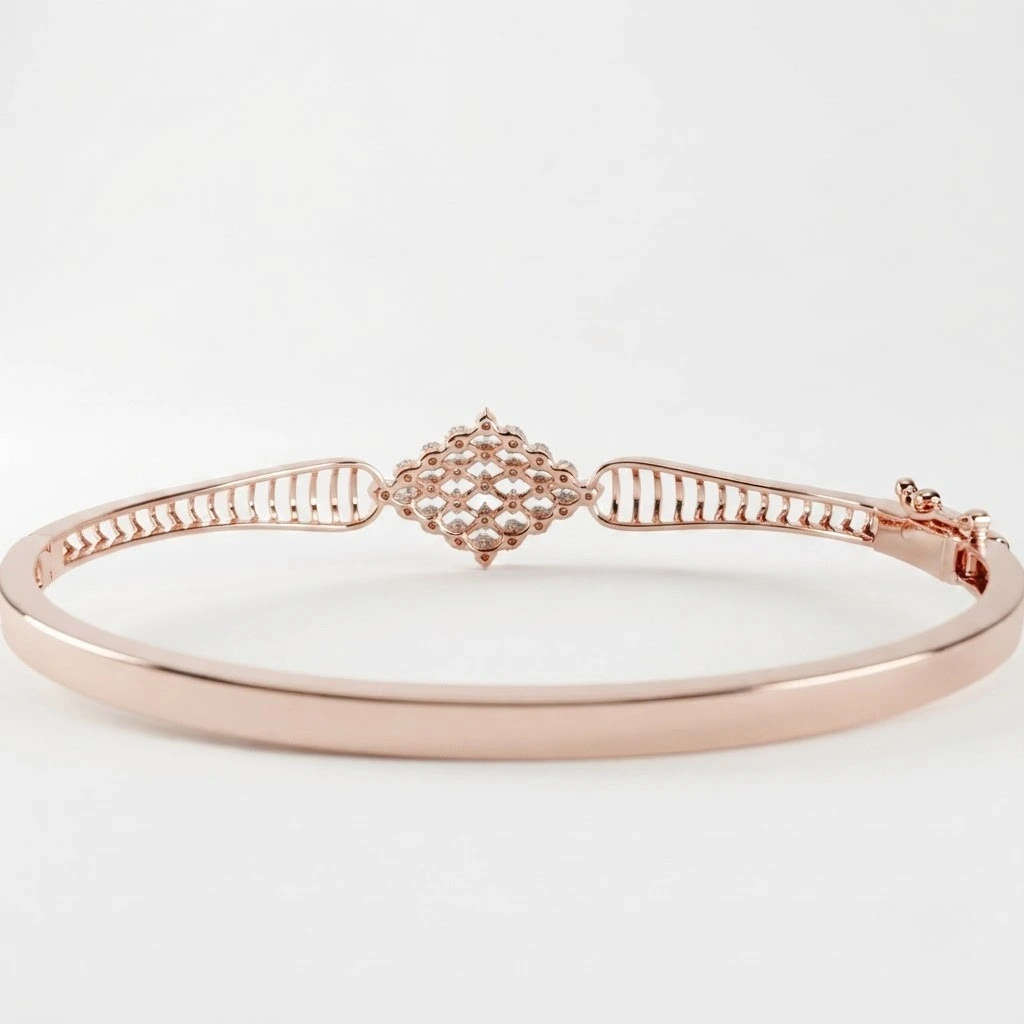 Round Diamond Bracelet in Rose Gold | Elegant Fine Jewelry view 6