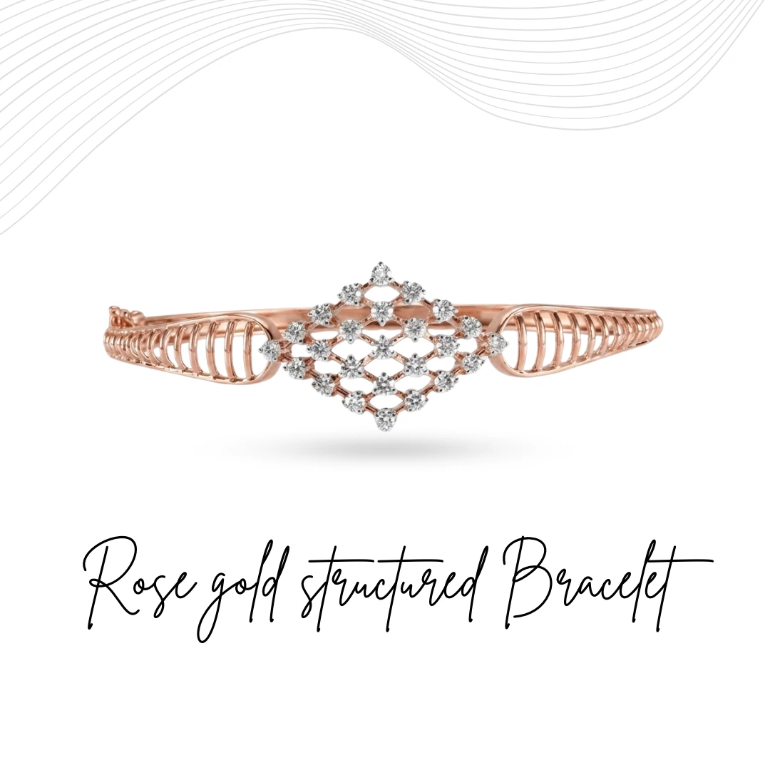 Round Diamond Bracelet in Rose Gold | Elegant Fine Jewelry