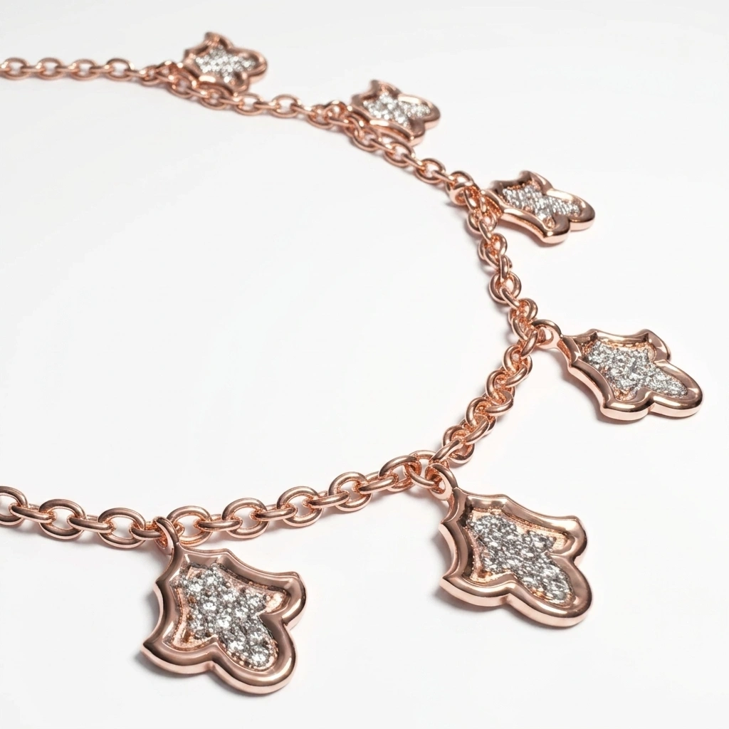 Round Diamond Bracelet in Rose Gold | Lab Grown Diamonds view 6