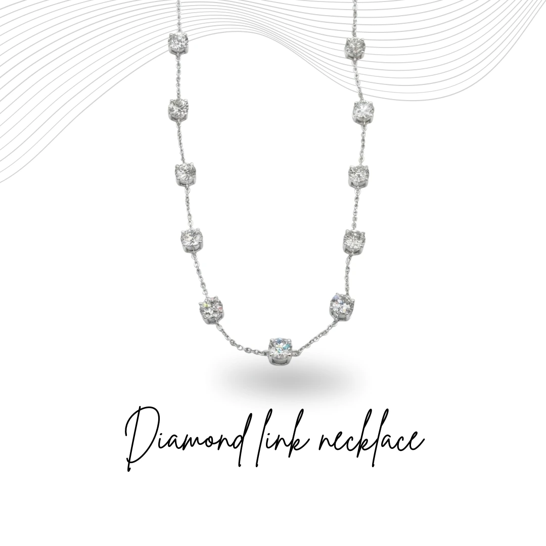 Round Diamond Necklace for Women | Lab Grown & Certified