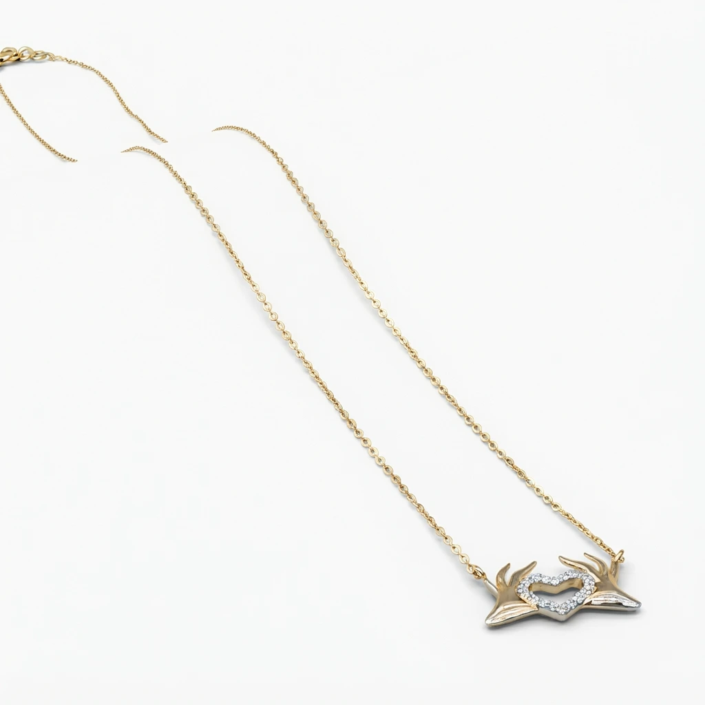 Round Diamond Pendant with Chain | Yellow Gold Fine Jewelry view 4