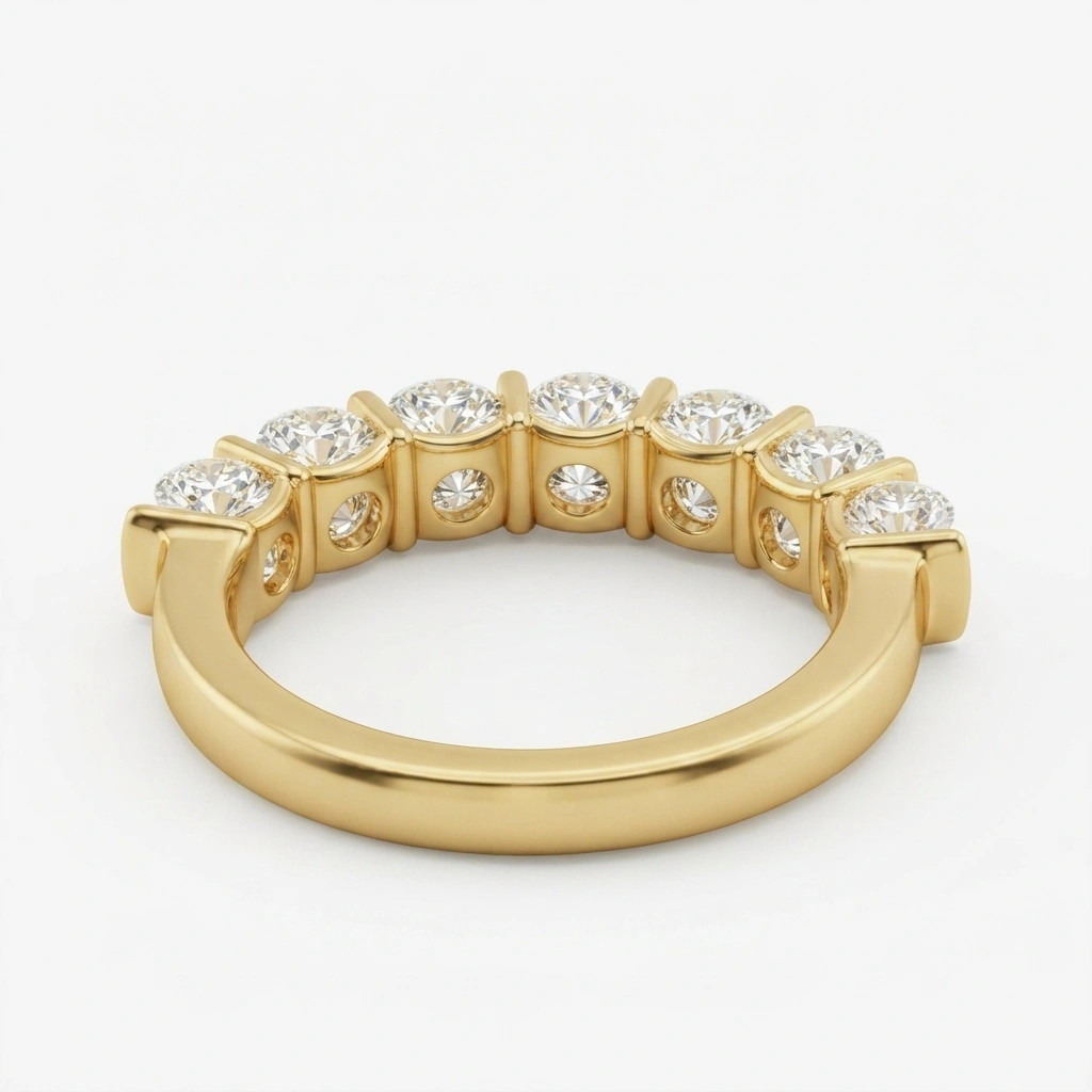 Round Diamond Ring in Yellow Gold | Lab Grown Diamonds view 4