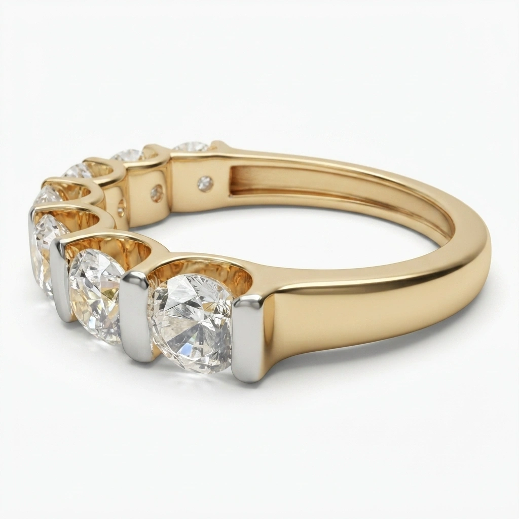 Round Diamond Ring in Yellow Gold | Lab Grown Diamonds view 6