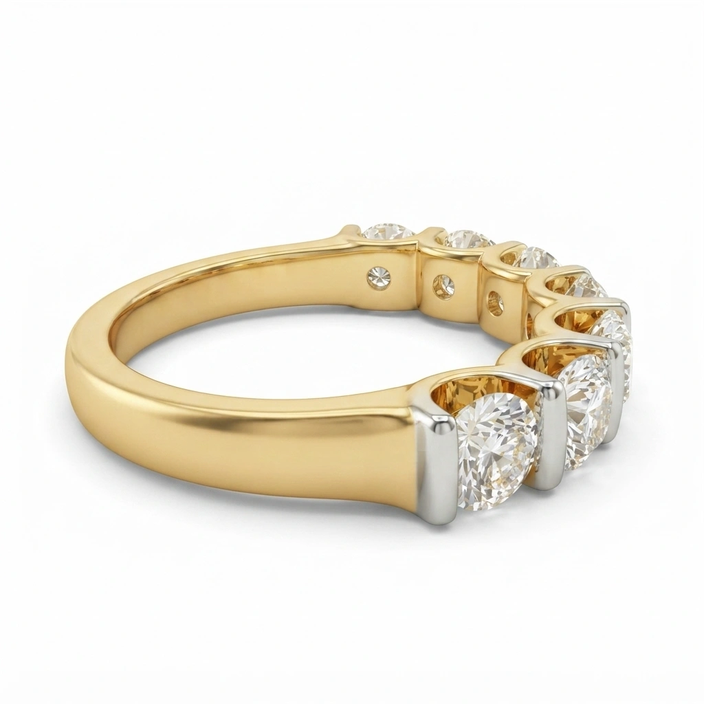 Round Diamond Ring in Yellow Gold | Lab Grown Diamonds view 7