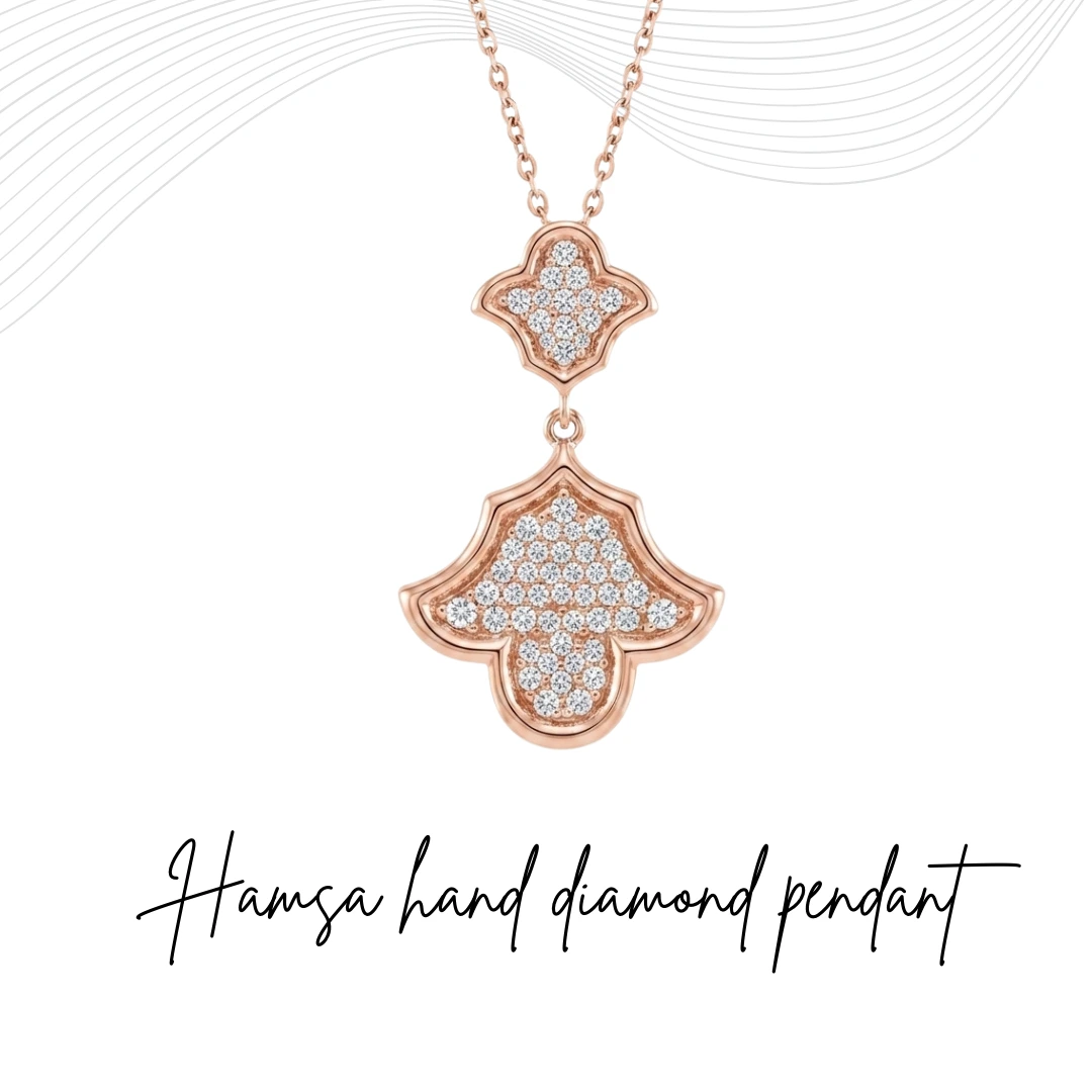 Round Diamond Rose Gold Pendant with Chain | Lab Grown & Natural