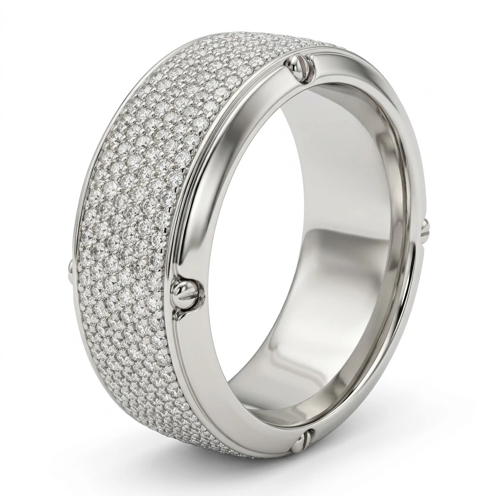 Round Lab Grown Diamond Band Ring | PT950 Platinum | IGI Certified view 3
