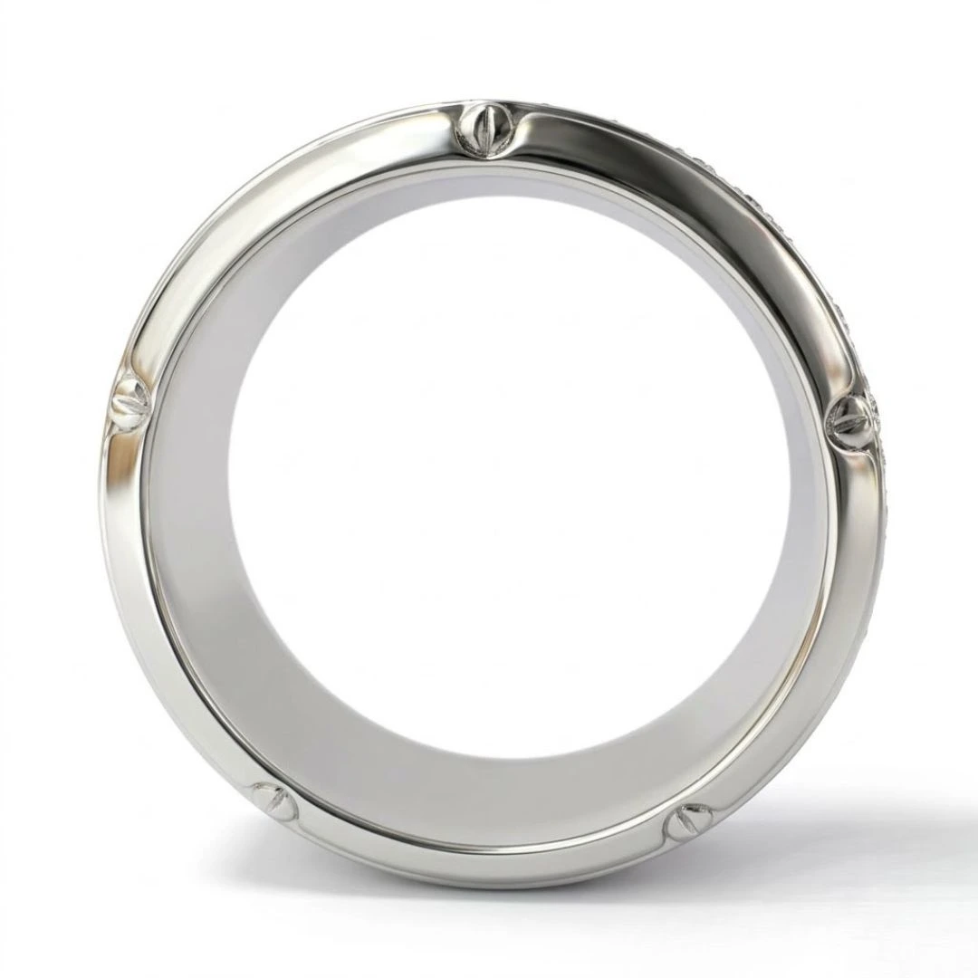 Round Lab Grown Diamond Band Ring | PT950 Platinum | IGI Certified view 4