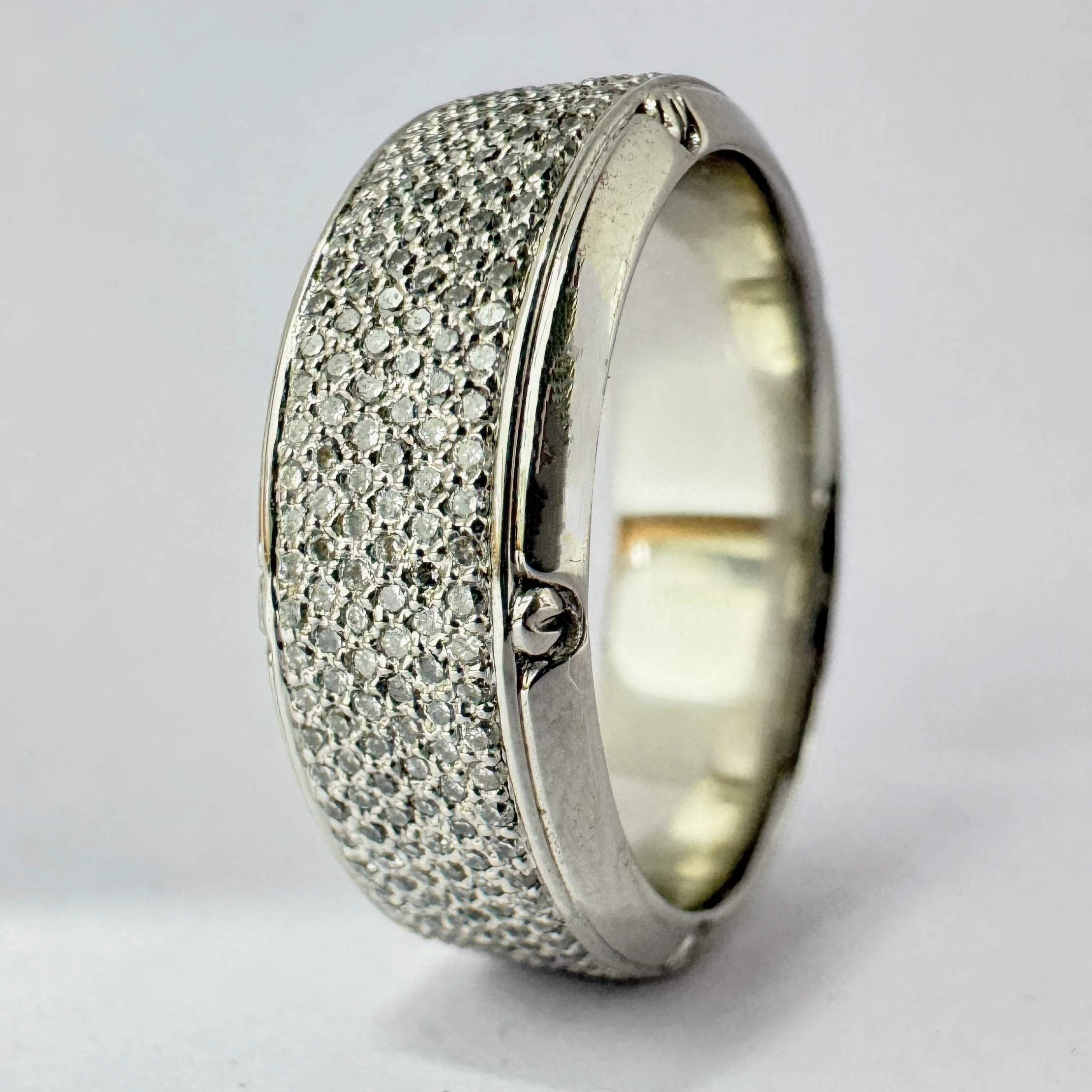 Round Lab Grown Diamond Band Ring | White Gold | IGI Certified view 5