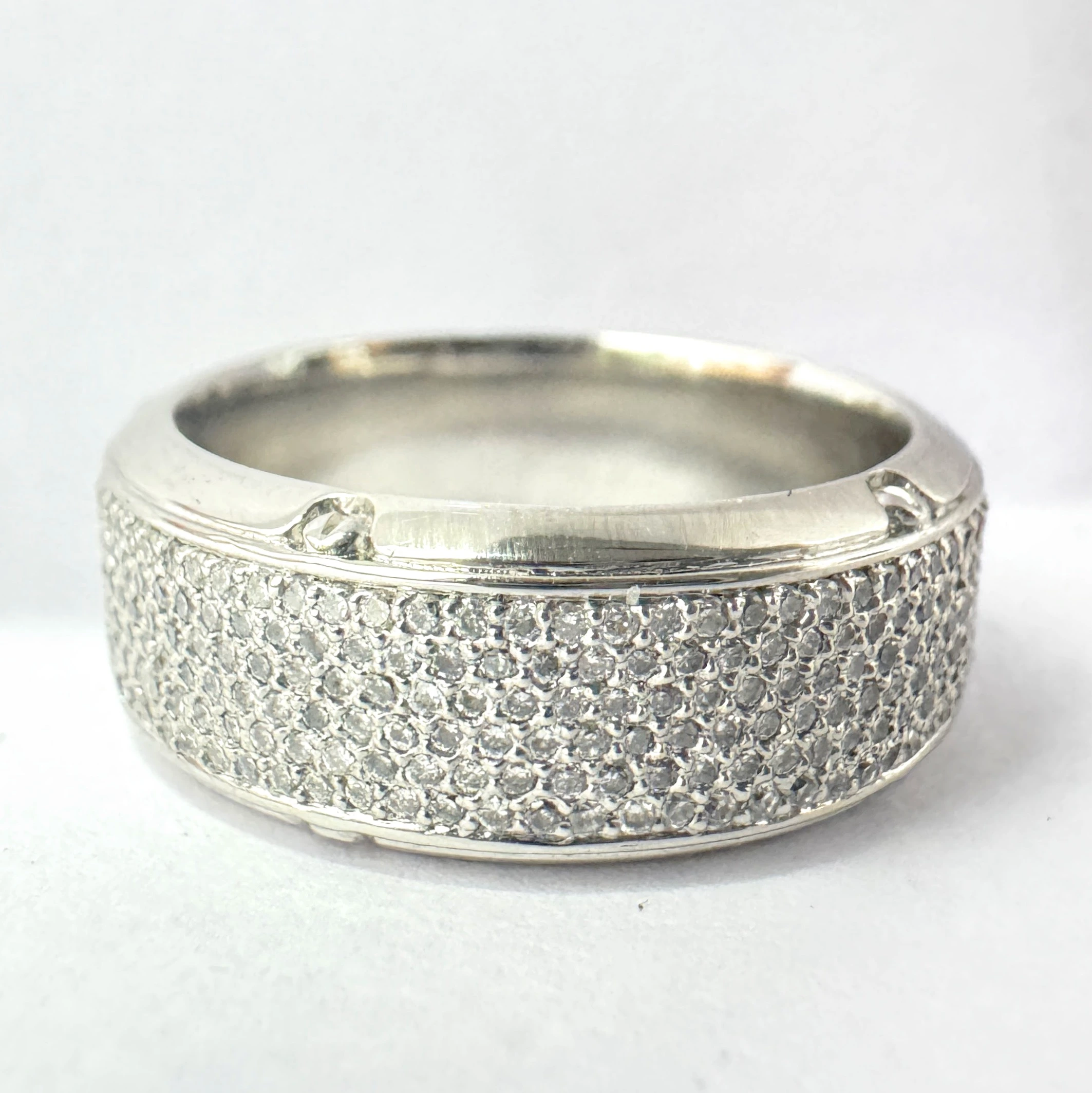 Round Lab Grown Diamond Band Ring | White Gold | IGI Certified view 7
