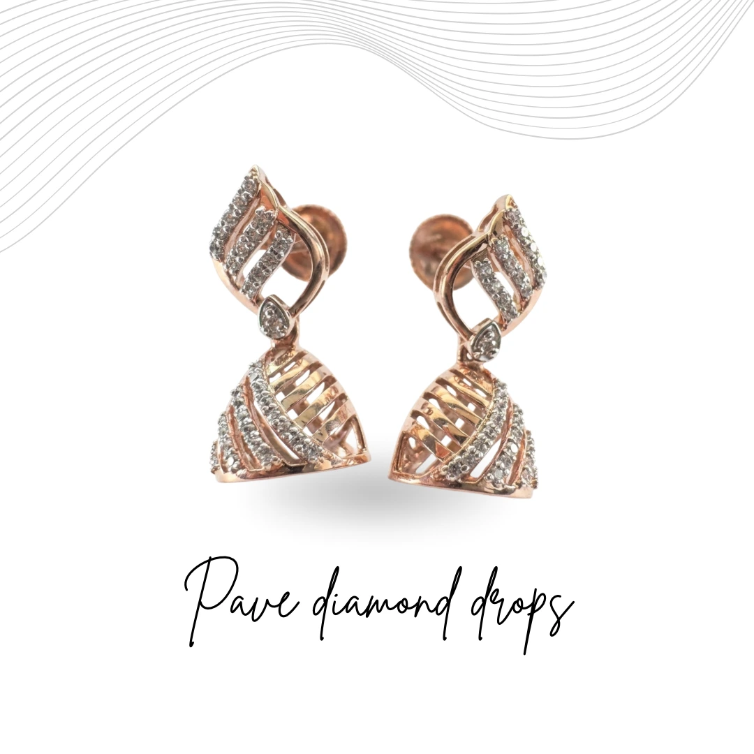 Round Lab Grown Diamond Earrings | Rose Gold