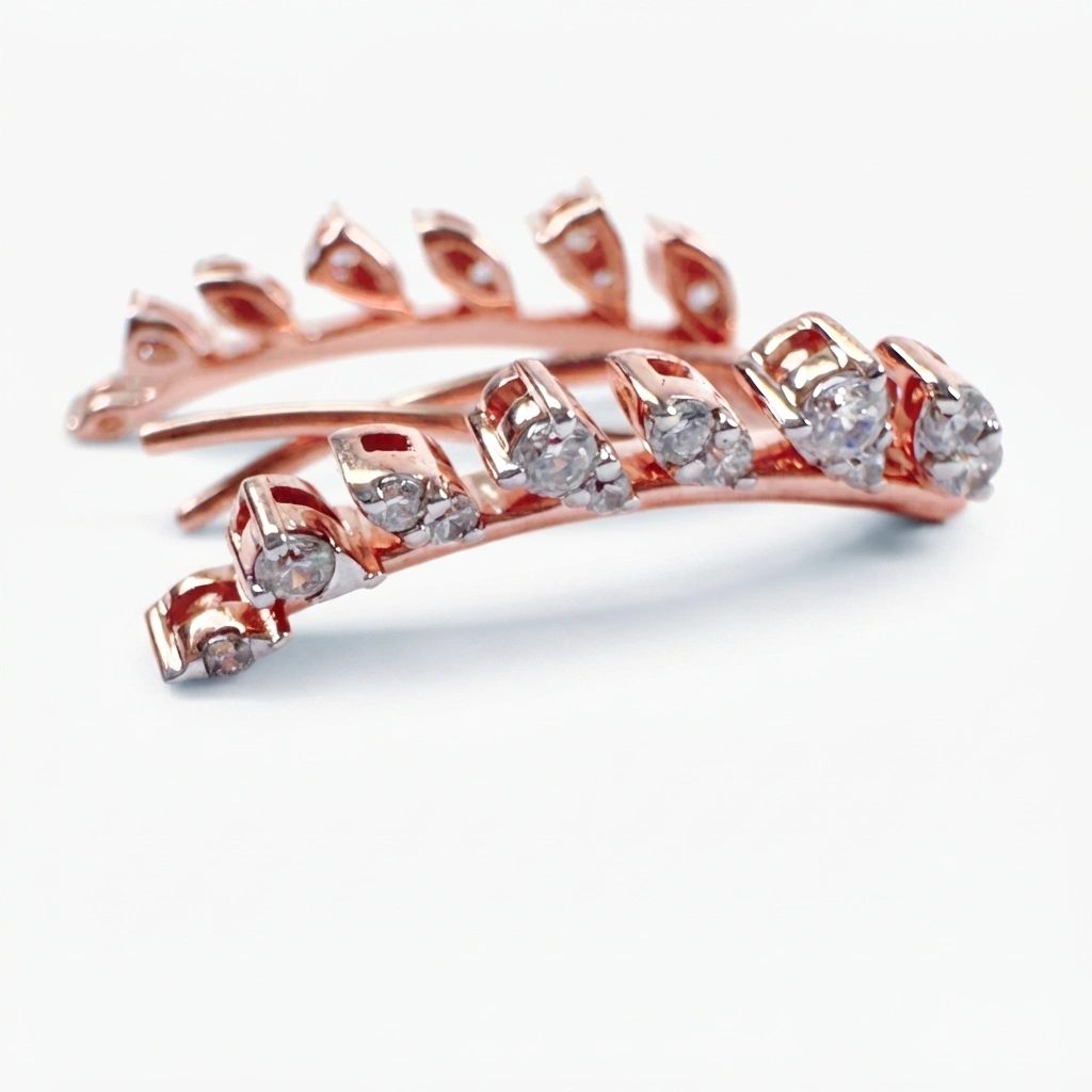 Round Lab Grown Diamond Earrings in Rose Gold | 0.34 CT view 4