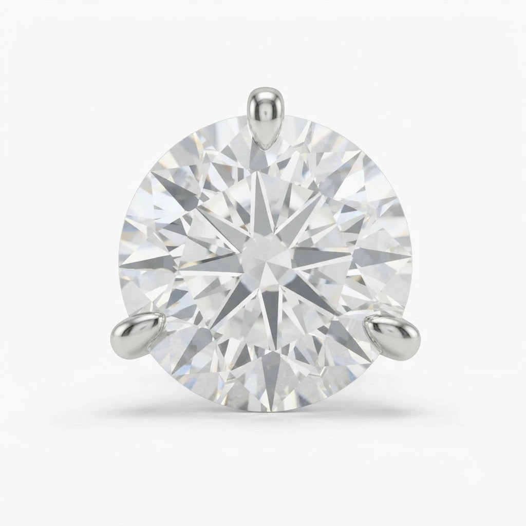 Round Lab Grown Diamond Pendant | PT950 Platinum | IGI Certified view 6