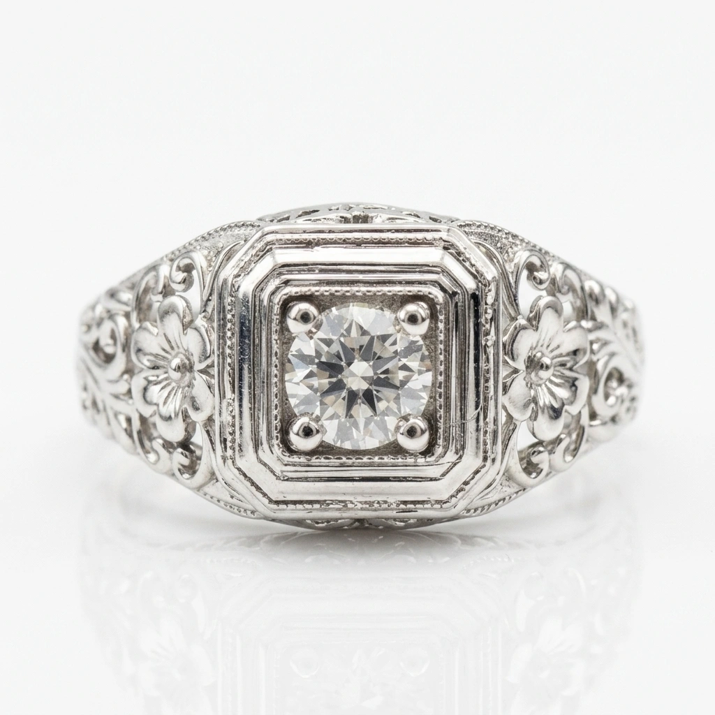 Round Lab Grown Diamond Ring | IGI Certified view 3