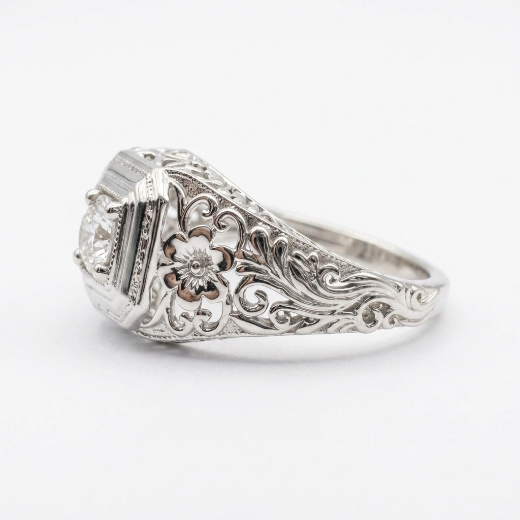 Round Lab Grown Diamond Ring | IGI Certified view 4