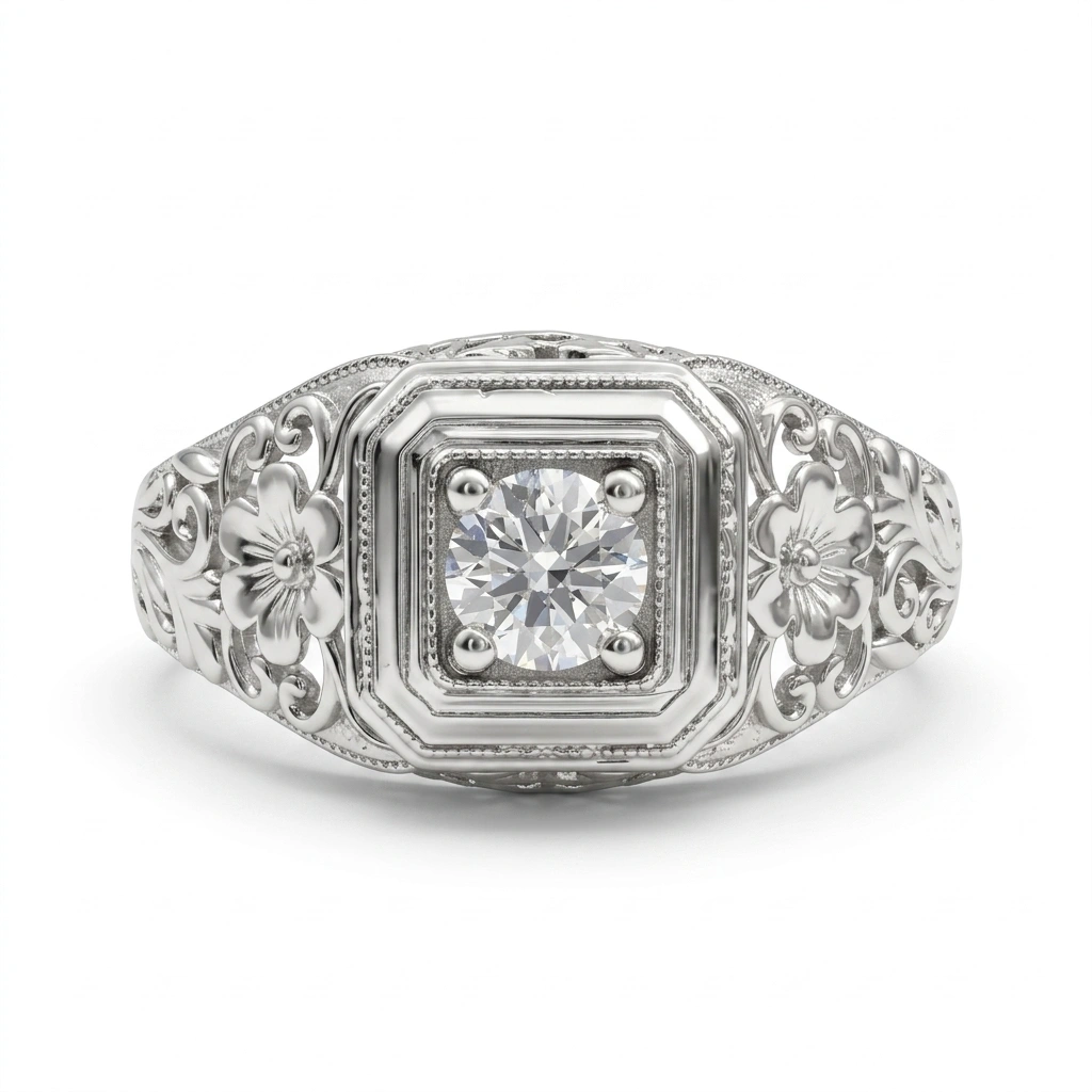 Round Lab Grown Diamond Ring | IGI Certified view 7