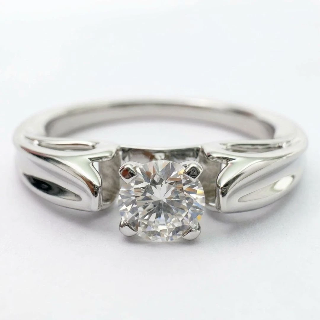Round Lab Grown Diamond Solitaire Ring | PT950 Platinum | IGI Certified