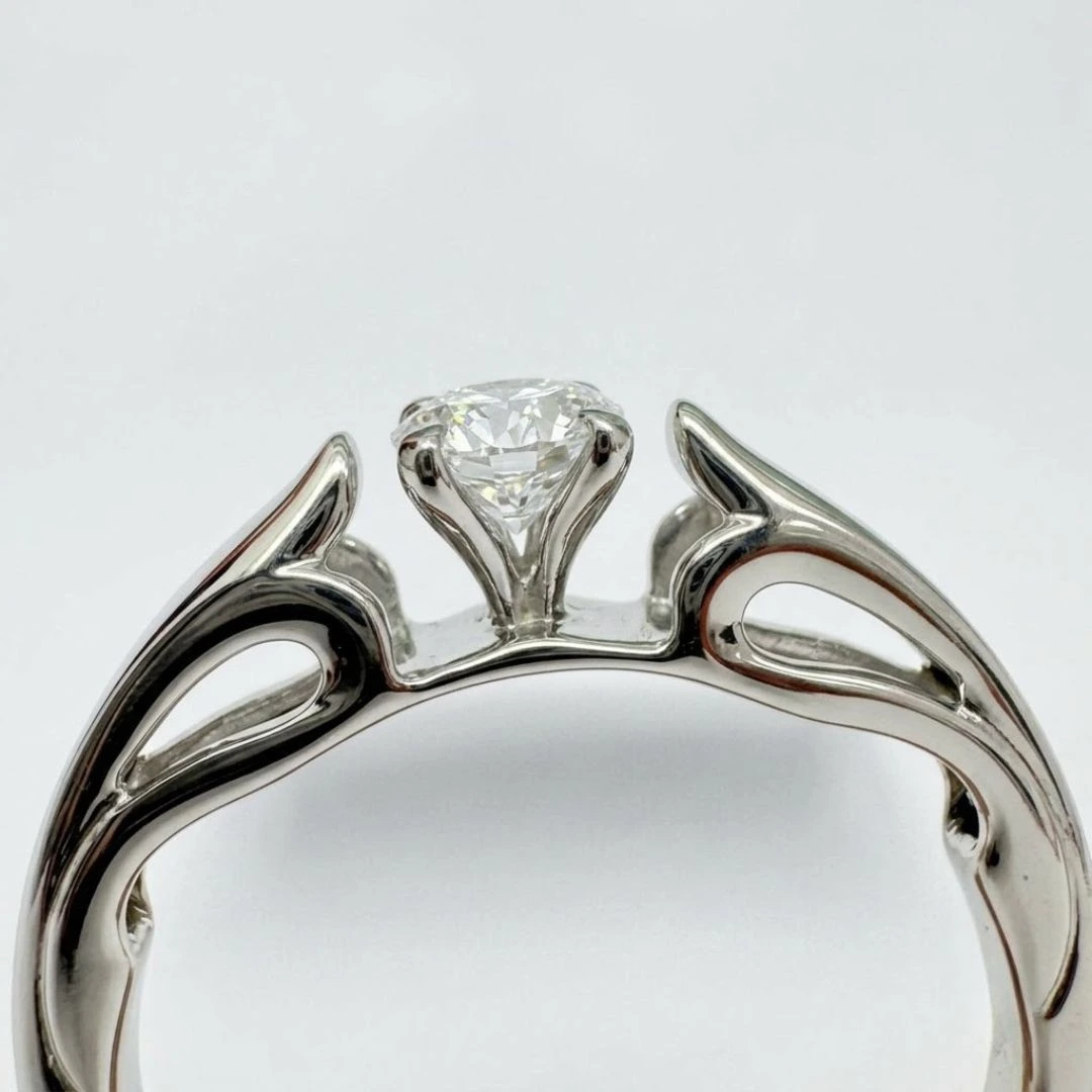 Round Lab Grown Diamond Solitaire Ring | PT950 Platinum | IGI Certified view 4