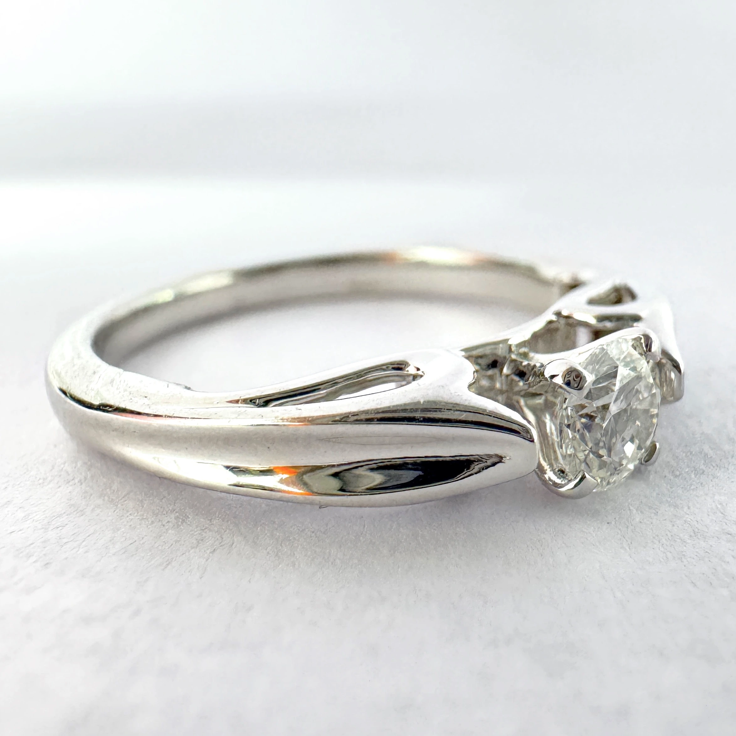 Round Lab Grown Diamond Solitaire Ring | PT950 Platinum | IGI Certified view 7