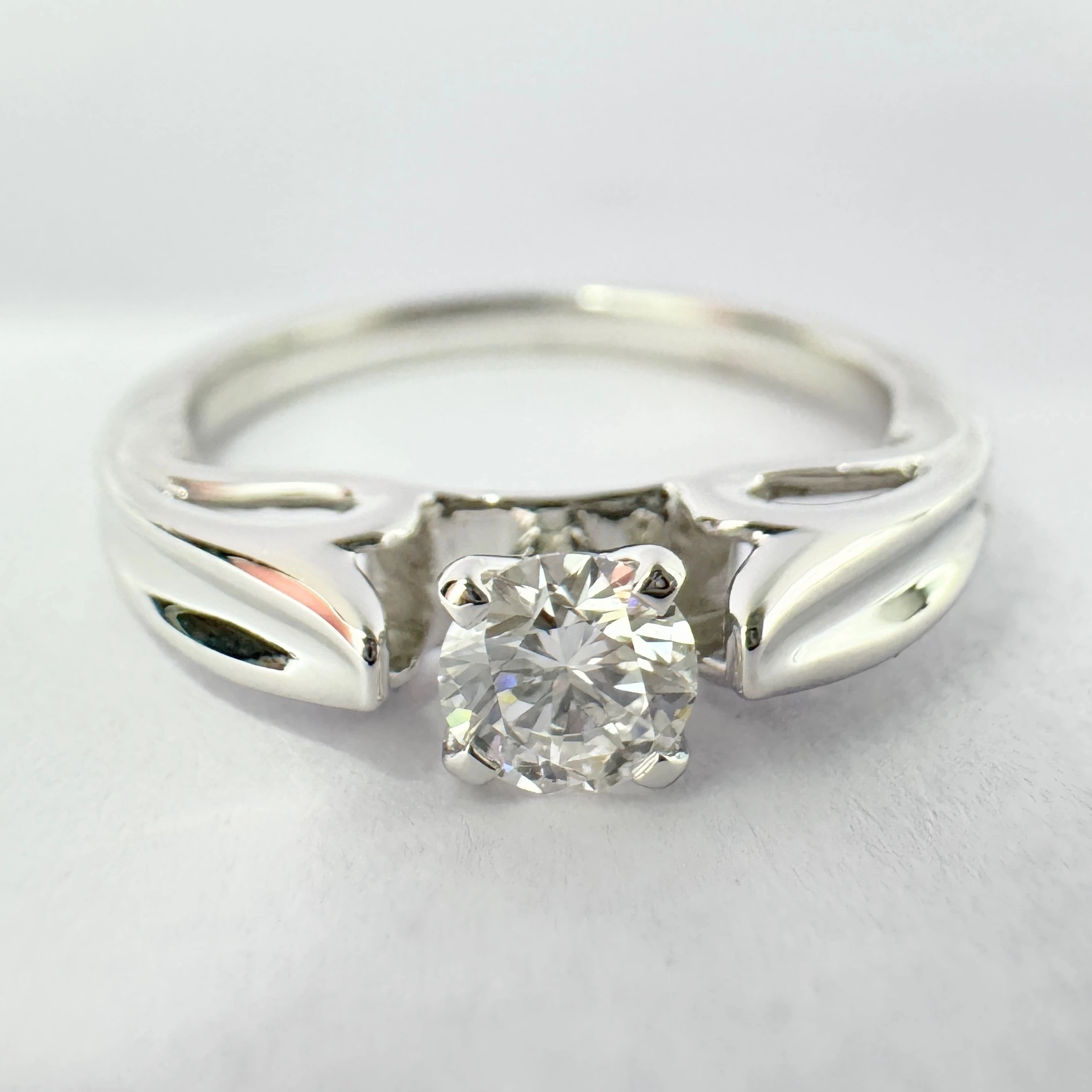 Round Lab Grown Diamond Solitaire Ring | White Gold | IGI Certified view 9