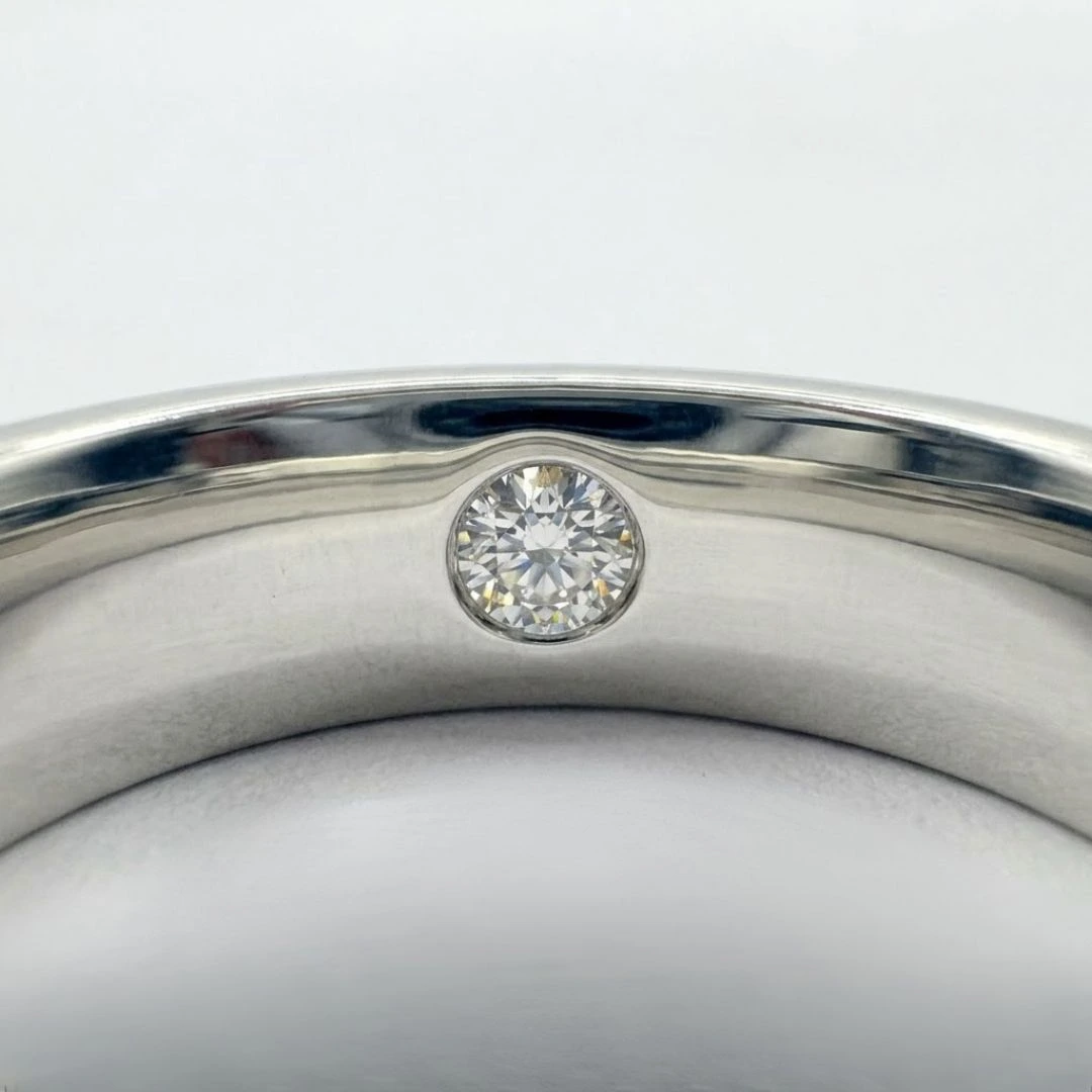 Round Lab Grown Diamond Wedding Band | White Gold | IGI Certified view 4