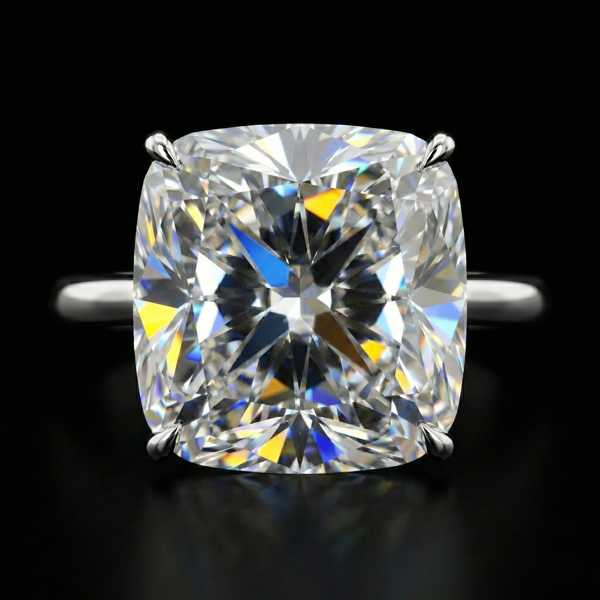 Square Cushion Cut Diamond Ring