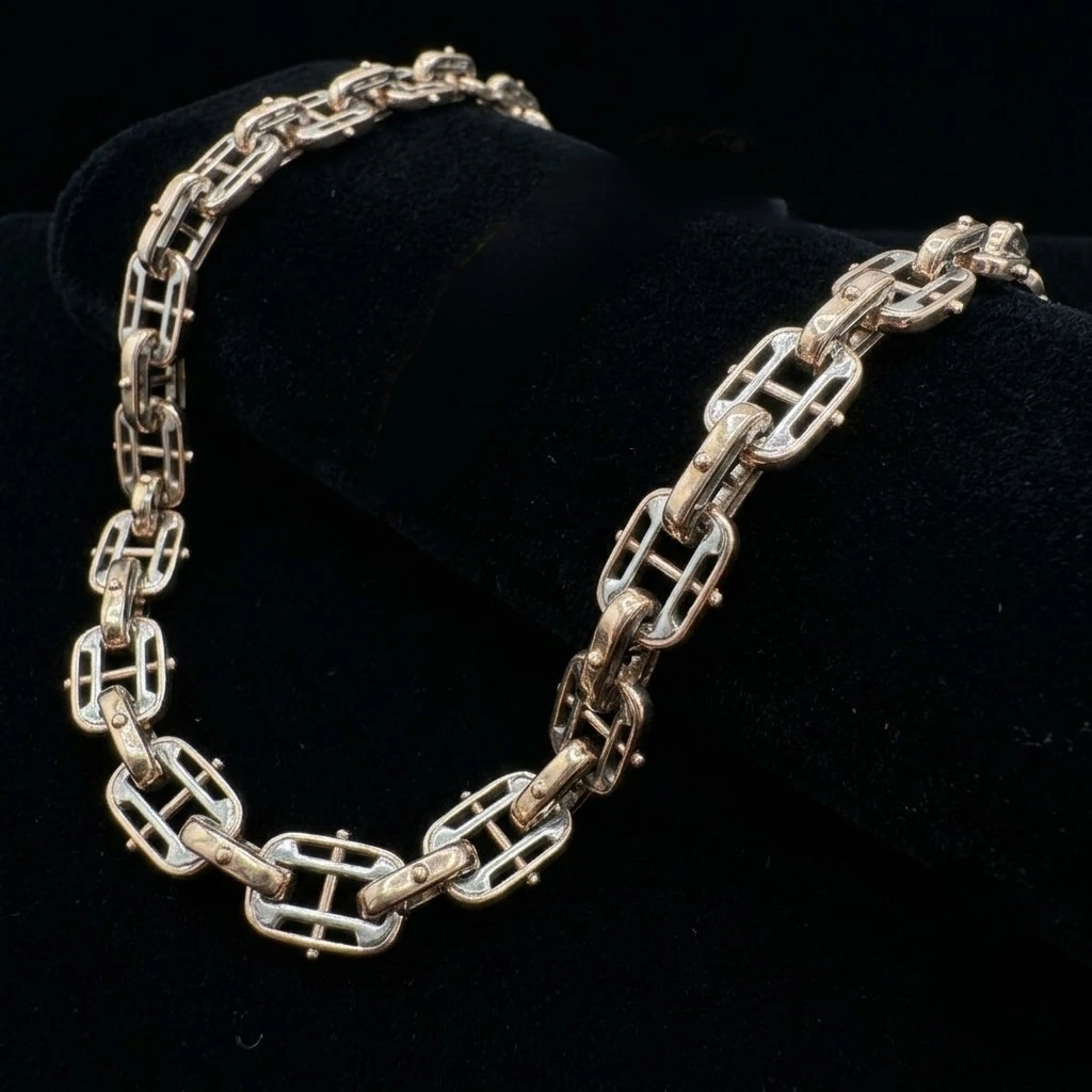 Two-Tone Chain Necklace | PT950 Platinum & 18K Rose Gold view 5