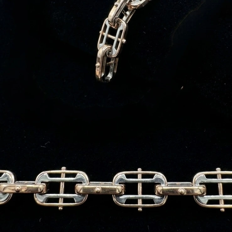 Two-Tone Chain Necklace | PT950 Platinum & 18K Rose Gold view 6