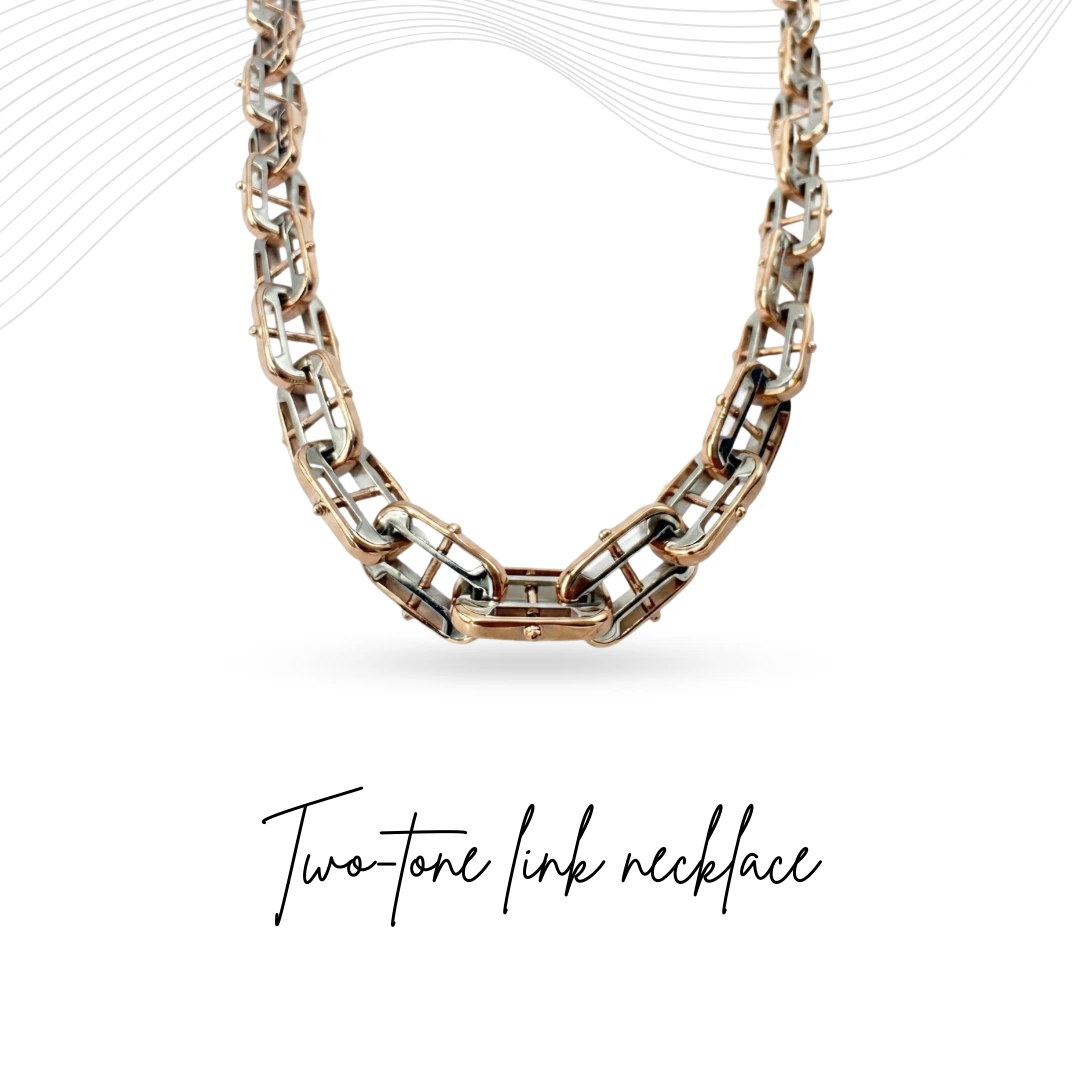 Two-Tone Chain Necklace | PT950 Platinum & 18K Rose Gold